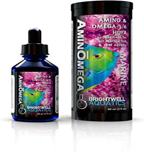 Brightwell Aquatics AminOmega - Amino & Omega - 3/6 HUFA Supplement for Marine Fish & Reef Aquariums