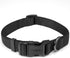 Classic Nylon Webbing Adjustable Dog Collars | Soft 3/4 Inch Wide with Quick Release Buckle for Medium Dogs (Black)