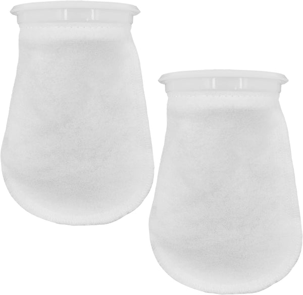 2Pcs 4 Inch Ring Filter Socks, 200 Micron Aquarium Felt Socks for Freshwater and Saltwater Fish Tanks