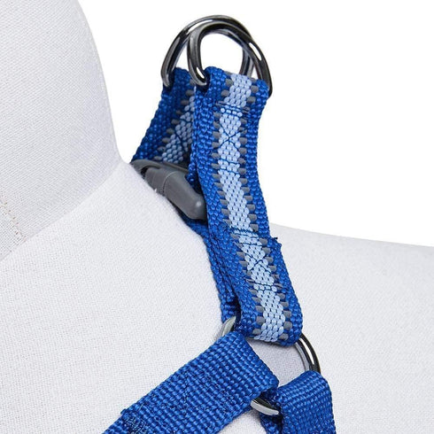Blueberry Pet Essentials Step-in Reflective Dog Harness, Navy Blue, Small, Adjustable for Chest Girth 16.5" - 21.5"