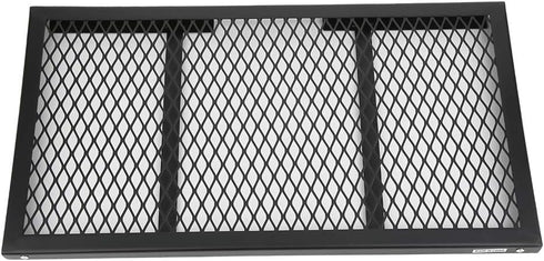 Portable Outdoor Folding Table, Camping Table with Aluminum Top & Mesh Layer, Light Metal Grill for BBQ
