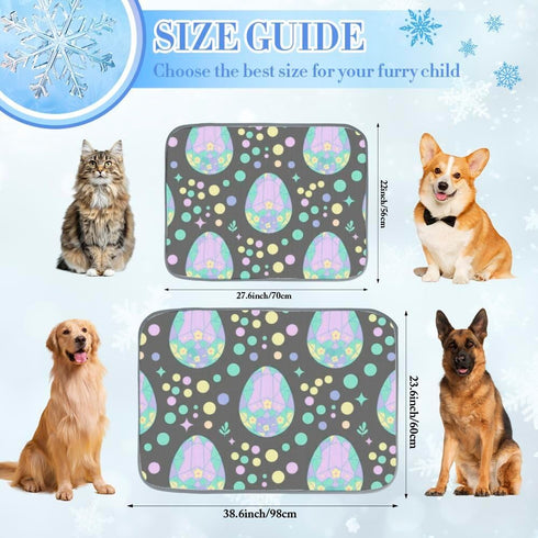 imiBBWQu Summer 27" 22" Cooling Pad Muticolored Easter Eggs Coliing Mat Washable Cat Cooling Pad Dogbed Kennel Pads