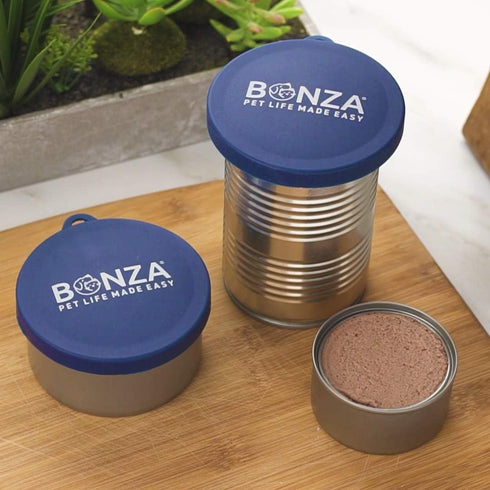 Bonza Set of 2 Pet Food Can Covers, Universal Silicone Lids for Dog or Cat Food, BPA Free, Dishwasher Safe