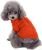 CHBORCHICEN Small Dog Sweaters Knitted Winter Clothes for Pet Cat, Warm Dog Sweatshirt, Puppy Sweater (X-Small, Orange)