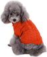 CHBORCHICEN Small Dog Sweaters Knitted Winter Clothes for Pet Cat, Warm Dog Sweatshirt, Puppy Sweater (X-Small, Orange)
