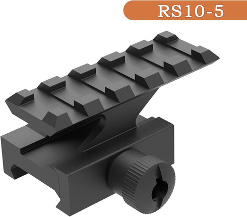MT100-5 1“ Riser Mount 5 Slots See-Through Weaver/Picatinny Rail Mount
