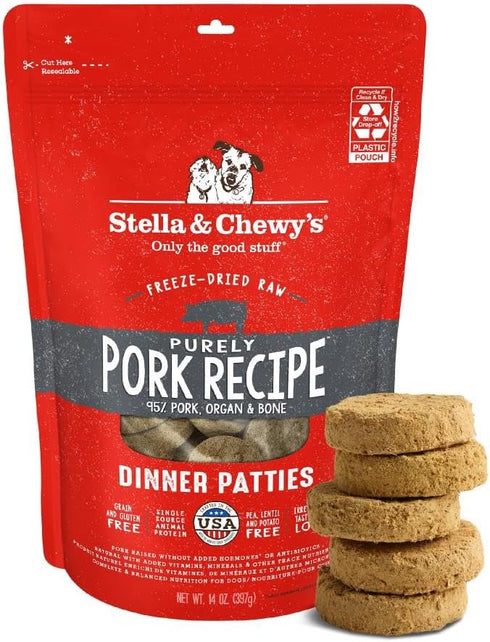 Stella & Chewy's Freeze-Dried Raw Dinner Patties - Purely Pork Recipe -