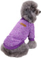 Jecikelon Dog Clothes Sweater for Small Dogs, Soft Winter Puppy Sweaters (Purple, M)