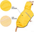 Dog Raincoat with Adjustable Belly Strap and Leash Hole, Waterproof Slicker Lightweight Breathable Rain Poncho Jacket