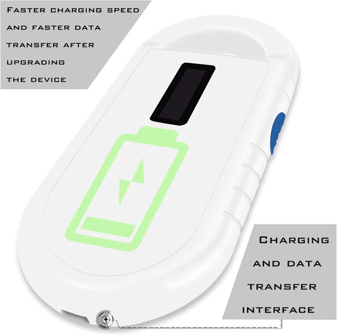 Smoostart Microchip Scanner, 1000 Records Huge Data Storage, Compatible with FDX-B/EMID Microchips