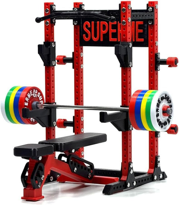 Utypee Novelty Desktop Squat Rack Decor - Fashionable 1/12 Scale Mini Gym Equipment