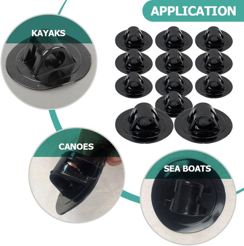 Veemoon 12pcs Motor Fixing Bracket, Plastic Motor Mount Clip for Outboard Motor Holder Kayak Supplies