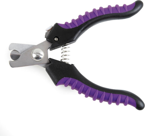 Master Grooming Tools Ergonomic Pro Nail Clippers — Stainless Steel Clippers for Trimming Pet Nails - Purple, Small, 5?"