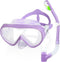 Kids Snorkel Set, Anti-Fog Diving Mask Swim Goggles and Dry Snorkel for Youth Boys Girls Age 4-14