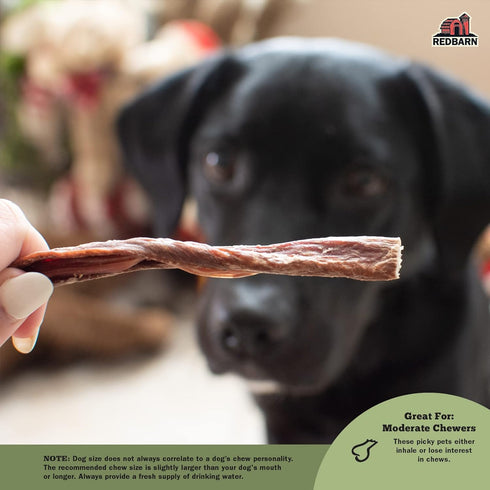Redbarn Bully Slims Esophagus Dog Treats – 4.7 oz Bag, Natural Beef Esophagus, Gluten-Free Chew