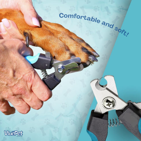 Pet Nail Grooming Tool with Stainless-Steel Nail Clippers and Trimmers, Enhanced Safety for Overcutting Protection