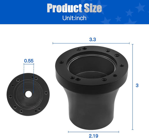 NOKINS Golf Cart Steering Wheel Adapter with Assembly Screws and Wrenches for EZGO Club Car Yamaha