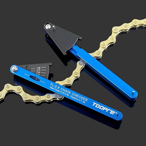 Upgraded Bicycle Chain Checker, Chain Wear Indicator Tool for All Bike Chains, Includes Shimano Sram KMC