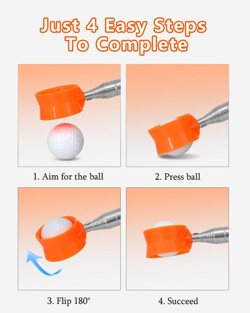 MistyBrew (9/12ft) Telescopic Golf Ball Retriever | Picker Upper Tool | Premium Stainless Steel & Double-Sided Head