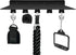 Tonal Accessories Shelf Organizer for Gym Storage Rack, Black Floating Wall Shelves with Hooks for Equipment