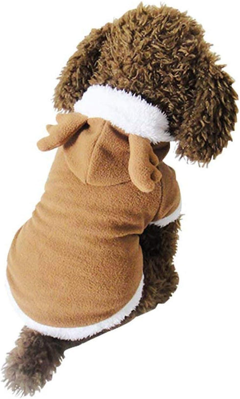 Mogoko Dog Cat Christmas Reindeer Costume, Funny Pet Elk Cosplay Dress, 2XL Size