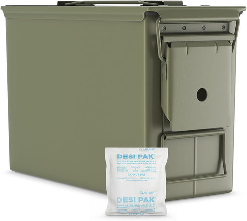 50 Cal Ammo Can M2A2, Steel Waterproof Metal Box for Storage, Military Spec Certified Utility Dry Ammo Box