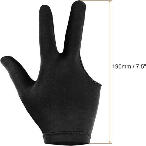 PATIKIL 3 Fingers Pool Gloves, Billiard Show Gloves for Left & Right Hand