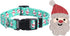 Lamphyface 2 Pack Adjustable Christmas Dog Collar with Father Christmas and Xmas Tree Accessories