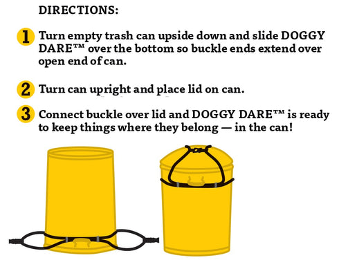 Large Trash Can Lock for 45 Gallon Cans, Bungee Cord Design for Easy Install, Perfect for Dogs and Raccoons