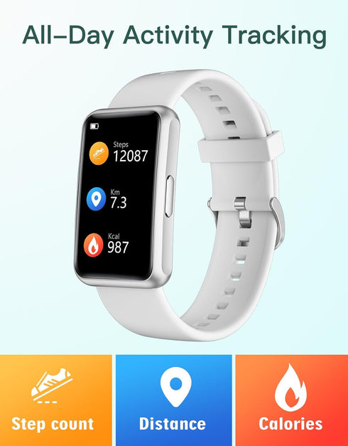 HUAKUA Fitness Tracker, No Bluetooth or APP Needed, Waterproof Fitness Watch for Men Women with Full Touch Screen