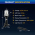 6 Inches IP67, 3NM Pontoon Stern Light Bimini Mount, Bimini Light for Pontoon Boat LED Waterproof Boat Anchor Lights