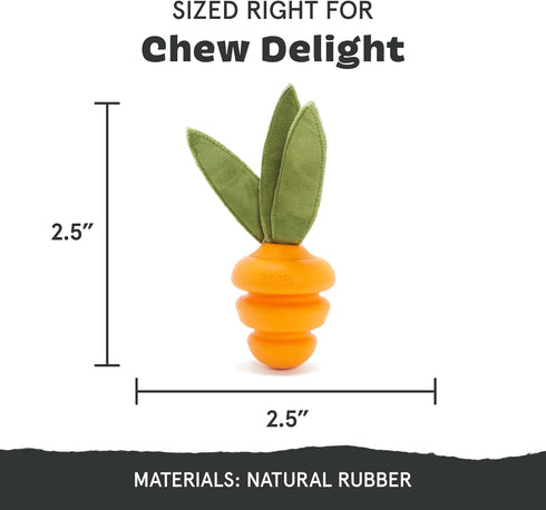 Barkbox Super Chewer Tough Dog Chew Toys, Treat Dispensing for Aggressive Chewers, Carrot - Small