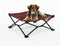COOLAROO On the Go Cooling Elevated Dog Bed, Portable for Travel & Camping, Collapsible for Storage, Standard, Brick