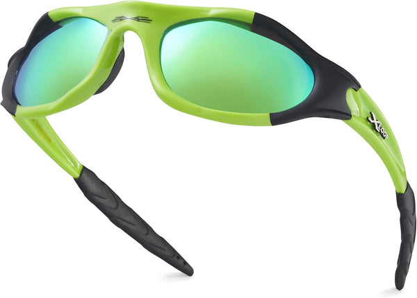 X LOOP Youth Sports Polarized Sunglasses for Boys, Kids, Teens Age 8-16, Baseball Wrap Around