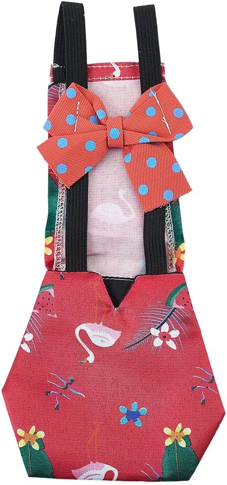 9.45 4.33 Inch CREATCABIN Adjustable Chicken Diapers Washable Duck Diapers Red Polyester Waterproof Pet Ducking Nappy