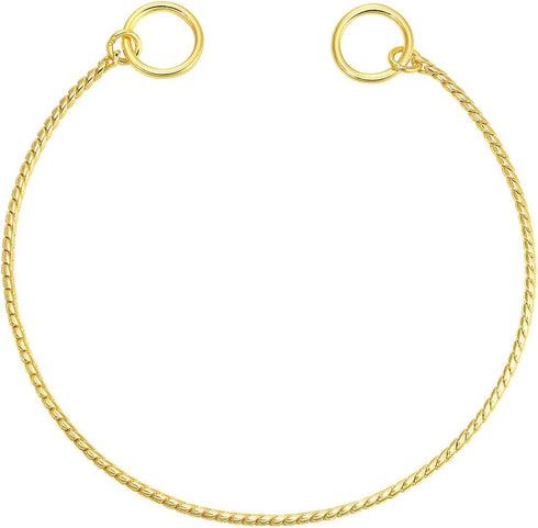 Mogoko Stainless Steel Dog Choke Chain Collar, Puppy Metal Snake Chain Pet Show Slip Collar for Training (Gold)