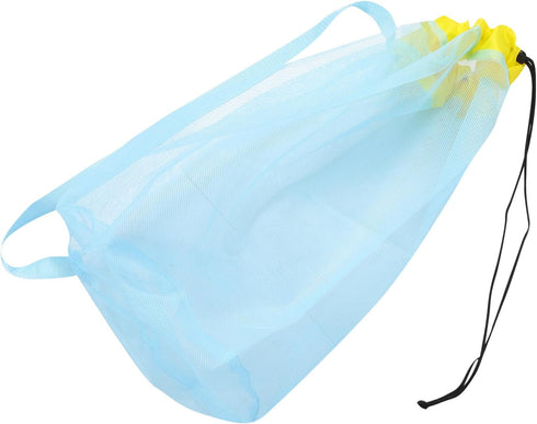 5pcs Swimming minkissy Beach Toys Storage Mesh Bag for Boys and Girls Versatile Drawstring Pouch for Sand Digging Tools