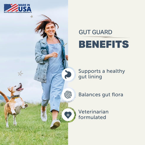 Immune 30 Four Leaf Rover Gut Guard - Dog Probiotics, Prebiotics, and Organic Herbs for Gut Health and Support
