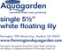 Floating Lily, 5 ½” Diameter, Plastic Plant, Pond/Aquarium Decoration