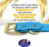 Regal Dog Products Small Light Blue Waterproof Dog Collar with Gold Buckle, Durable and Comfortable Design