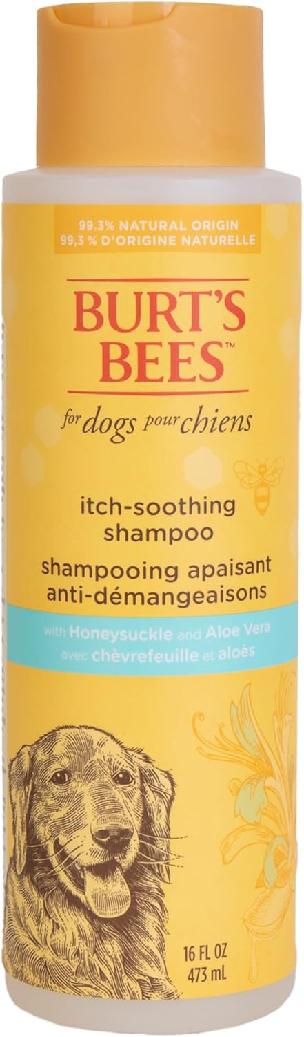 Burt's Bees for Pets Itch Soothing Shampoo with Honeysuckle - Anti-Itch Dog Shampoo, 16 Ounces, Cruelty Free, USA Made