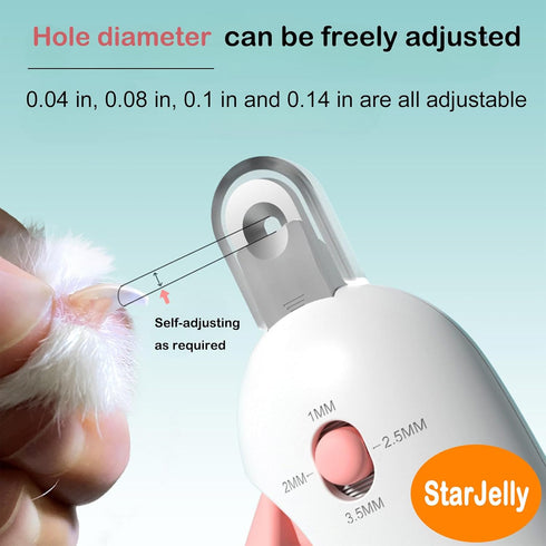 StarJelly (01 Cat Nail Clippers, Dog Nail Clippers for Kittens at All Stages and Puppies at a Young Age, Adjustable