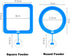 2PCS Fish Feeding Ring Round and Square Floating Food Feeder Circle with Suction Cup for Aquarium Fish Tank