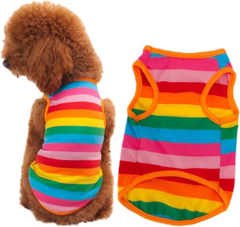 Live Aquarium Plants Dog Vest - Funky Striped Shirt for Dogs, Blue Aquarium Gravel Shirt
