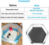 4Pcs (42.5in 41in) Chinchilla, Amakunft Waterproof Hexagon Playpen Mat Washable Pee Pad Fit with Small Animal Playpen x
