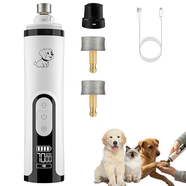 Partekavo 2026 New Ultra Quiet Pets Nail Grinder with 2 Lights,Adjustable 3 Speeds