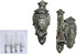 SZCO Fleur Shield Sword Hanger Wall Mount – Set of 2 Expandable Display Hooks for Swords & Guns, Antique-Style Wall
