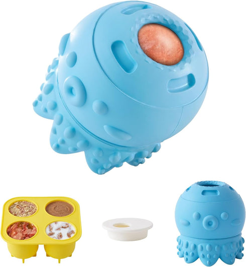 ZOMISIA 3-in-1 Frozen Dog Treat Toy, Long Lasting Interactive Dog Chew Toy,