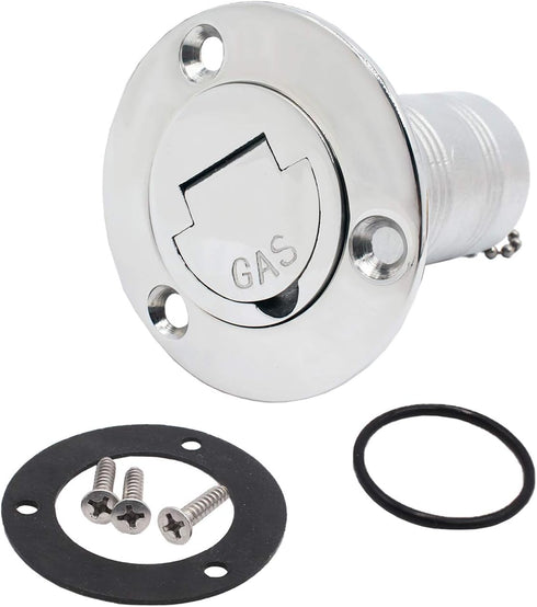 SHENGHUISS Boat Deck Fuel/Gas/Water/Waste Fill/Filler Tank Key, Marine 316 Stainless Steel Deck Filler for Yacht Caravan