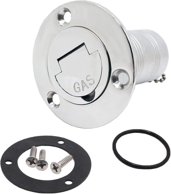 SHENGHUISS Boat Deck Fuel/Gas/Water/Waste Fill/Filler Tank Key, Marine 316 Stainless Steel Deck Filler for Yacht Caravan